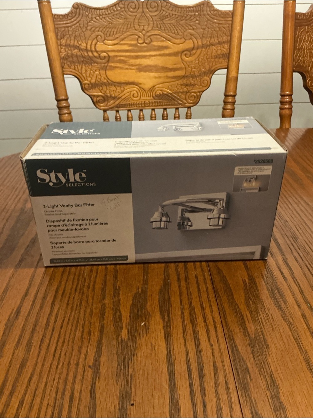 Style Selections 2-Light Chrome Transitional Vanity Light Fitter - 2528588